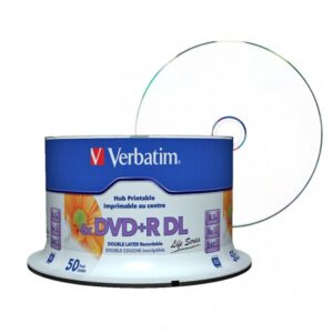 Verbatim Data Life DVD+R DL, 8.5 GB/ 240 min, Voll bedruckbar Weiss, 50 Stück in Cakebox