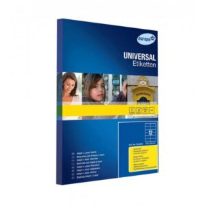 Prodye Etiketten, selbstklebend, weiß, matt, 105 x 48 mm, 2x6/Blatt, 100 Blatt
