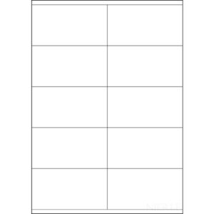 Prodye Etiketten, selbstklebend, weiß, matt, 105 x 57 mm, 2x5/Blatt, 100 Blatt