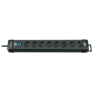 Steckdosenleiste Premium-Line 8-fach schwarz H05VV-F 3G1,5