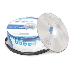 MediaRange Blu-ray Disc BD-R DL, 50 GB / 270 min, 6x, Gelabeled, 25 Stück in Cakebox