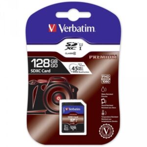 Verbatim Premium Speicherkarte, Secure Digital SDXC-UHS I, 128 GB, Class 10, 45 MBytes/s 300x