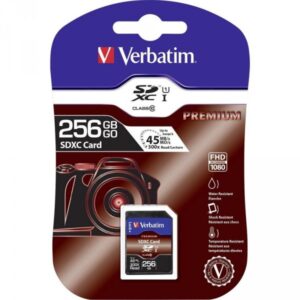 Verbatim Premium Speicherkarte, Secure Digital SDXC-UHS I, 256 GB, Class 10, 45 MBytes/s 300x