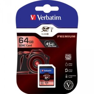 Verbatim Premium Speicherkarte, Secure Digital SDXC-UHS I, 64 GB, Class 10, 45 MBytes/s 300x