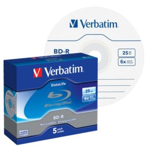 Verbatim DataLife Blu-ray Disc BD-R HTL, 135 min / 25 GB, 6x, 5 Stück in Jewelbox