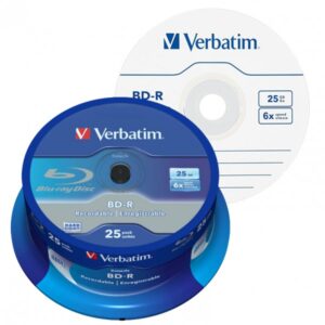 Verbatim DataLife Blu-ray Disc BD-R HTL, 135 min / 25 GB, 6x, 25 Stück in Cakebox