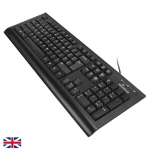 MediaRange MROS101-UK Tastatur, QWERTY, Kabelanschluss, 105 Tasten, Schwarz