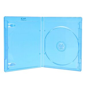 Prodye Exclusive Blu-ray Hüllen, Slim 11 mm, Maschinen-pack-Qualität, Blau, Transparent, 100 Stück