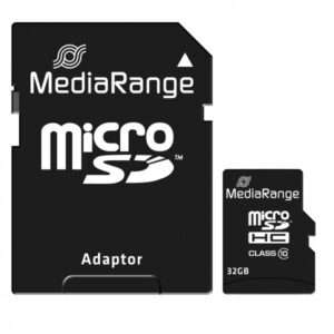 MediaRange Secure Digital micro SDHC-UHS I Speicherkarte, 32 GB, Class 10, 45 MBytes/s, mit SD/SDHC Adapter