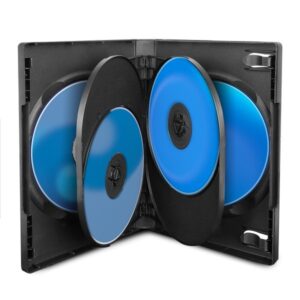 MediaRange DVD 6er Hüllen, 22 mm, Schwarz, 15 Stück