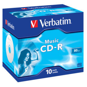 Audio CD-R 80 Min/700 MB Verbatim Music in Jewelbox 10 Stück