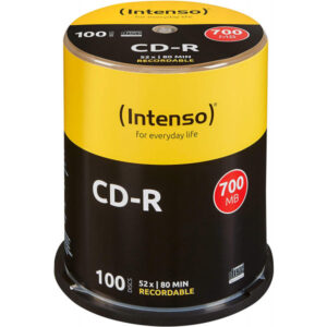 CD-R 80 Min/700 MB Intenso 52x  in Cakebox 100 Stk