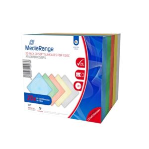 MediaRange Colour Slim CD Cases für 1 CD, 20 Stück, 5 Farben