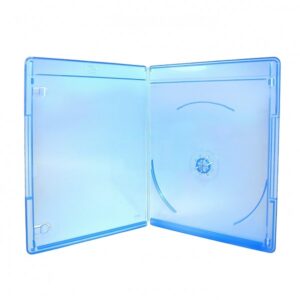 Nierle Elite Blu-ray Hüllen, Slim 6 mm, Maschinen-pack-Qualität, Transparent, Blau, 10 Stück