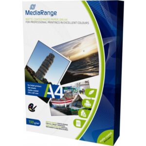 MediaRange Fotopapier, Matt A4 (210 x 297 mm), 130 g/m², 5760 dpi, 100 Blätter
