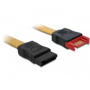Delock Cable SATA Extension - Kabel - Digital / Daten SATA Kabel 0,3 m - 7-polig - Gelb