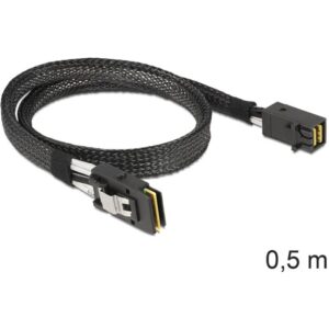 Delock Internes SAS-Kabel - Kabel - Digital / Daten SAS-Kabel 0,5 m - 36-polig - Schwarz