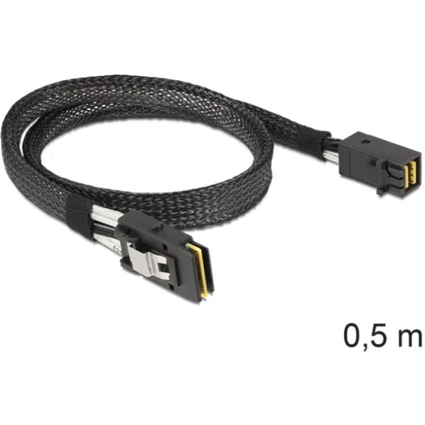 Delock Internes SAS-Kabel - Kabel - Digital / Daten SAS-Kabel 0,5 m - 36-polig - Schwarz