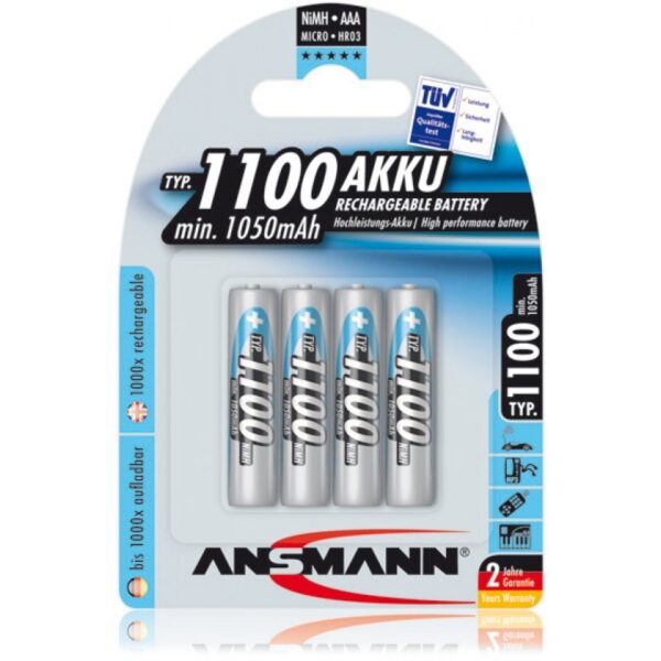 Ansmann 1x4 NiMH 1100 mAh Micro / AAA / HR03 – Bild 2