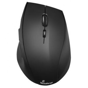 MediaRange Highline, Optische Maus, Schnurlos, 5 Tasten, USB 2.0, 1600 dpi, Schwarz