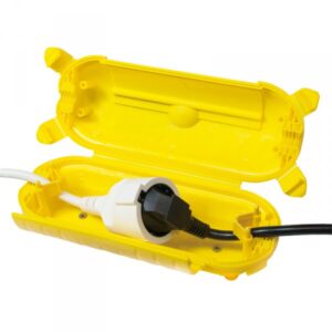 LogiLink Outdoor Kabelbox, Wasserdichte Norm IP44, Wandmontage, 21 × 9 × 7.5 cm, Gelb