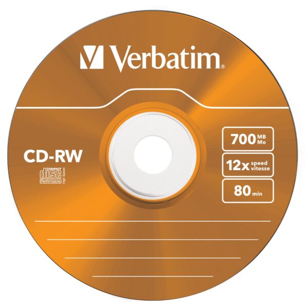 Verbatim DataLifePlus Hi-Speed CD-RW 700 MB / 80 min, 12x, Wiederbeschreibbar, Oberfläche Gelabeled, 5 Stück in Slimcase – Bild 7
