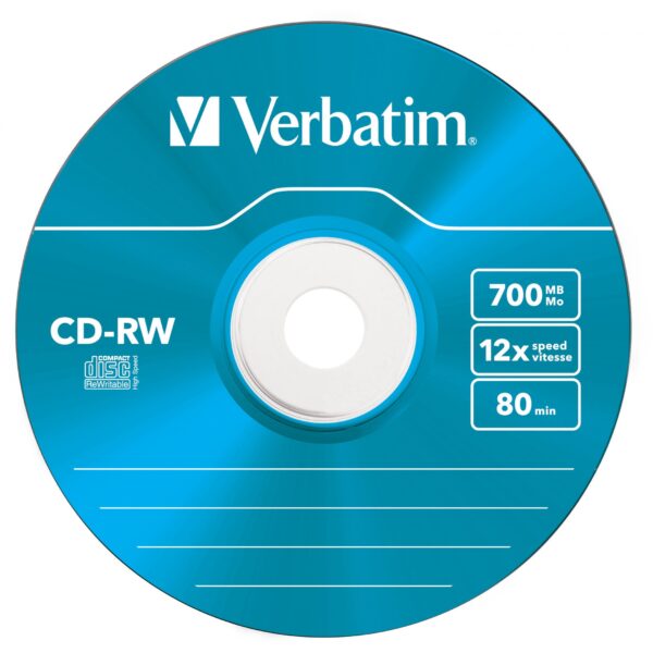 Verbatim DataLifePlus Hi-Speed CD-RW 700 MB / 80 min, 12x, Wiederbeschreibbar, Oberfläche Gelabeled, 5 Stück in Slimcase – Bild 8