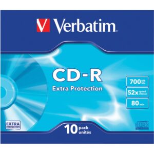 Verbatim CD-R 700 MB / 80 min 52x, Extra Protection 10 Stück in Slim Case
