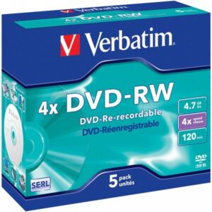 Verbatim DataLife DATALIFEPLUS - DVD-RW 4x - 4,7 GB 120min - 5er Jewel Case