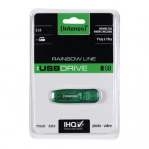 Intenso USB Stick Rainbow Line, USB 2.0, 8 GB, 28 MBytes/s, Grün