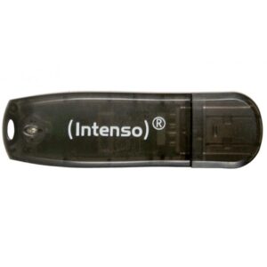 Intenso USB Stick Rainbow Line, USB 2.0, 16 GB, 28 MBytes/s, Schwarz