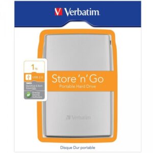 Verbatim Store n Go Portable Festplatte 2,5´´ extern, 1 TB USB 3.0, USB Record & Play, Silber