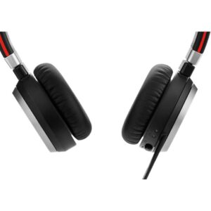 Jabra Evolve 65 Wireless Stereo On-Ear Headset - Microsoft zertifizierte Kopfhörer mit langer Akkulaufzeit - USB Bluetooth Adapter - Schwarz