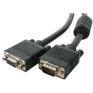 MediaRange MRCS148 SVGA Verlängerungskabel, VGA-Stecker/VGA-Buchse, 1.8m, schwarz