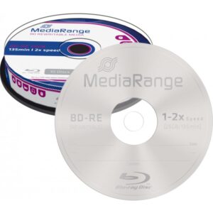 Blu-ray Disc ReWriteable Mediarange BD-RE 25 GB, 1-2x Speed in Cakebox 10 Stück