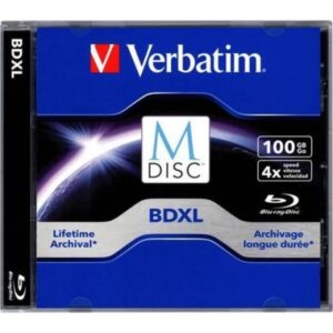 Verbatim M-DISC Blu-ray, 100 GB / 540 min, 4x, Gelabeled, 1 Stück in Jewelcase