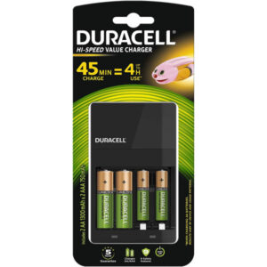 Duracell Ladegerät CEF14 inkl.2xAA 1300mAh 2x AAA 750mAh - Ladegerät - Nickel-Metallhydrid (NiMH)