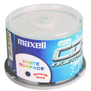 CD-R 80 Min/700 MB Maxell 52x white fullprintable in Cakebox 50 Stück