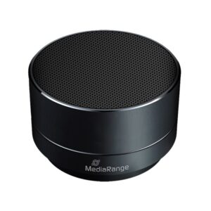 MediaRange MR733 Mini Lautsprecher, Bluetooth, 3 W, Freihandfunktion, Micro SDHC Slot bis 32 GB, Aluminium