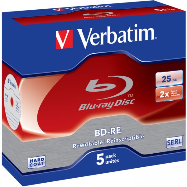 Verbatim BD-RE SL 25GB 2x 5 Pack Jewel Case BD-RE 25GB 5Stück(e) – Bild 3