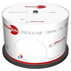 Primeon Photo on Disc DVD-R, 4.7 GB / 120 min, 16x, 50 Stück in Cakebox
