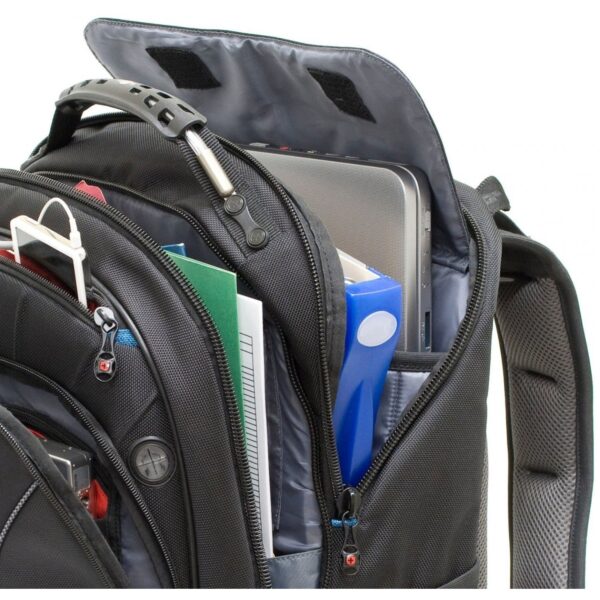 Wenger 600637 CARBON 17 Zoll MacBook Pro und Laptop-Rucksack, gepolstertes Laptop-Fach und Stabilisierungsplattform, Schwarz 30 Liter
