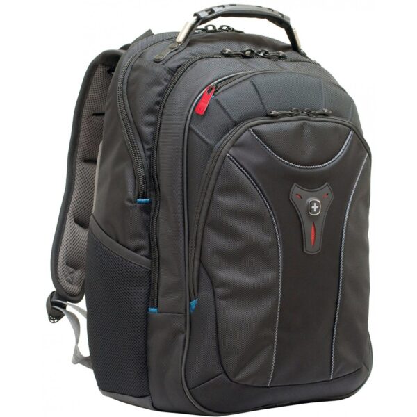 Wenger 600637 CARBON 17 Zoll MacBook Pro und Laptop-Rucksack, gepolstertes Laptop-Fach und Stabilisierungsplattform, Schwarz 30 Liter – Bild 4