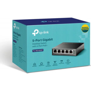 TP-LINK TL-SG1005P 5-Port Gigabit Desktop Switch 4x PoE - Switch - 1 Gbps