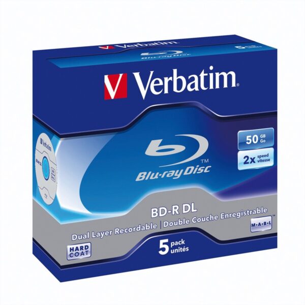 Verbatim BD-R DL 50GB 6 x 5 Pack Jewel Case BD-R 50GB 5Stück(e) – Bild 3