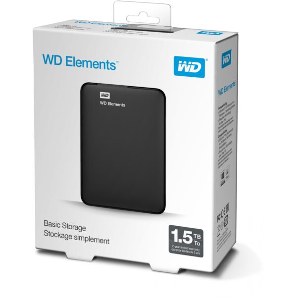 WD Elements Portable externe Festplatte 1,5 TB, USB 3.0-Schnittstelle, Plug-and-Play, schwarz – Bild 2