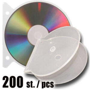 Shell-Box für 1 CD/DVD transparent - 200 Stück