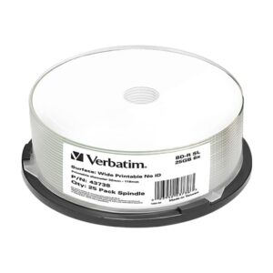 Blu-ray Disc Verbatim BD-R Professional Line 25 GB, 6x Speed fullprintable in Cakebox 25 Stück