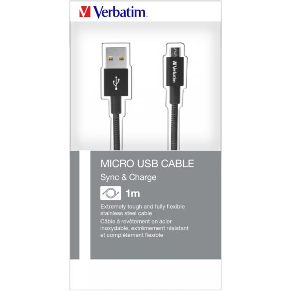 Verbatim Mikro-USB Sync- und Ladekabel 100 cm Schwarz – Bild 3