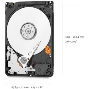 WD Blue Mobile 2TB HDD 7mm 5400Rpm SATA 6Gb/s serial ATA 128MB cache 6,4cm 2,5Zoll